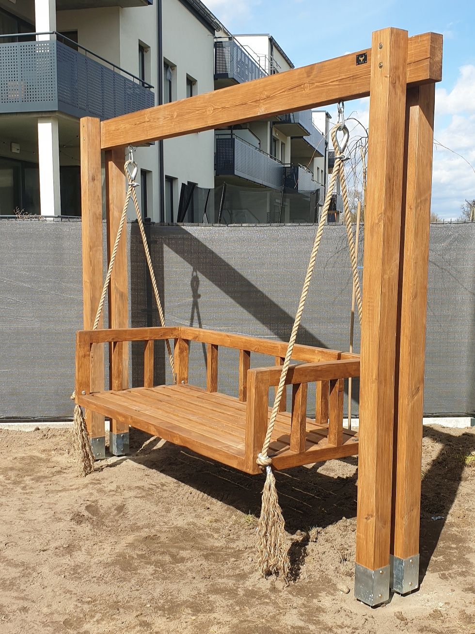 Hustawka Na Slupach Diy Nowoczesna Z Kantówek Na Linach Solidna