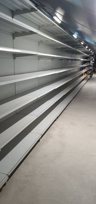 Regał magazynowy sklepowy modułowy dwustronny gondola wysoki