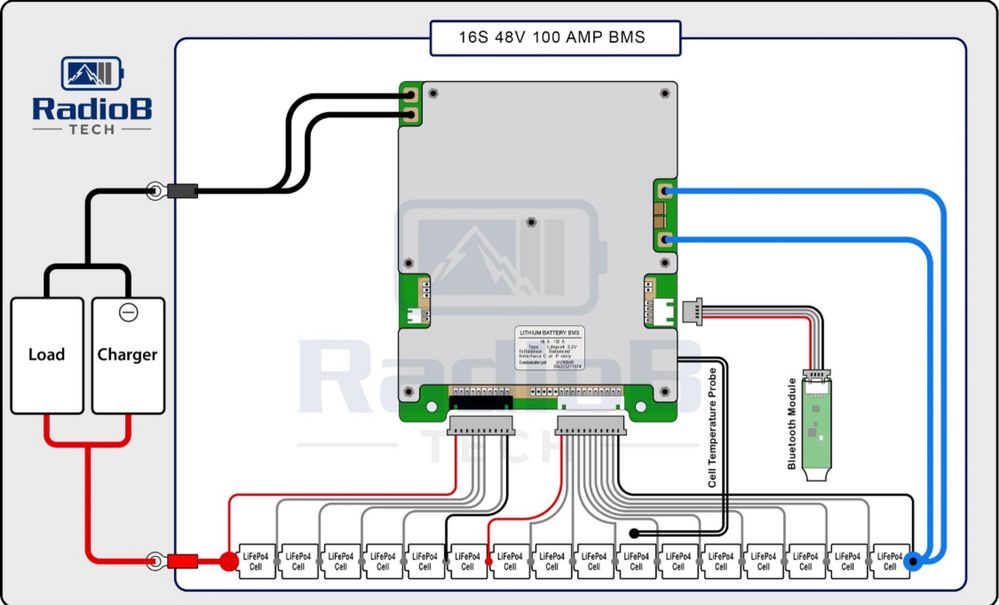 Smart BMS 17S 10-17S 40A Xiaoxiang JBD Балансир смарт бмс 10S 13S 16S