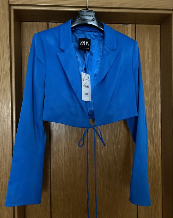 Zara cropped blazer wit Novo com etiqueta