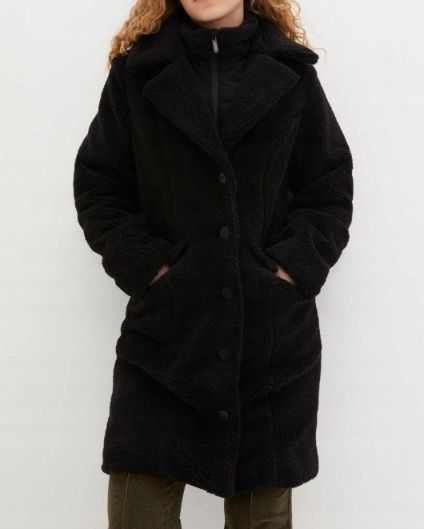 B.P.C płaszcz baranek 2w1 czarny 46.