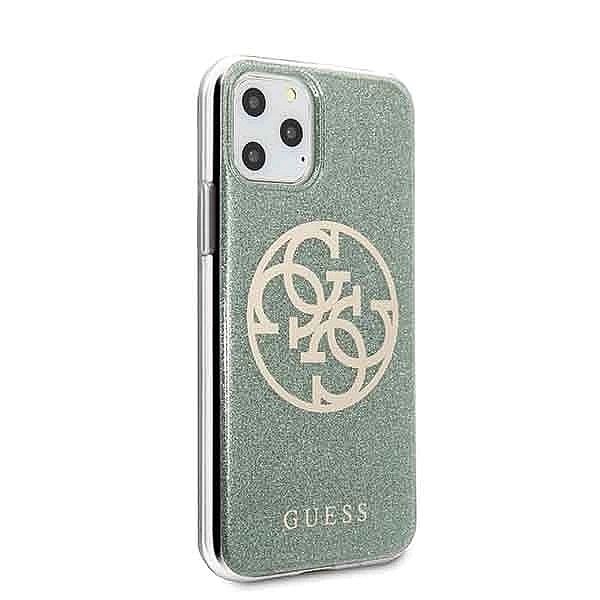 Guess GUHCN58PCUGLKA iPhone 11 Pro khaki hard case 4G Circle Glitter