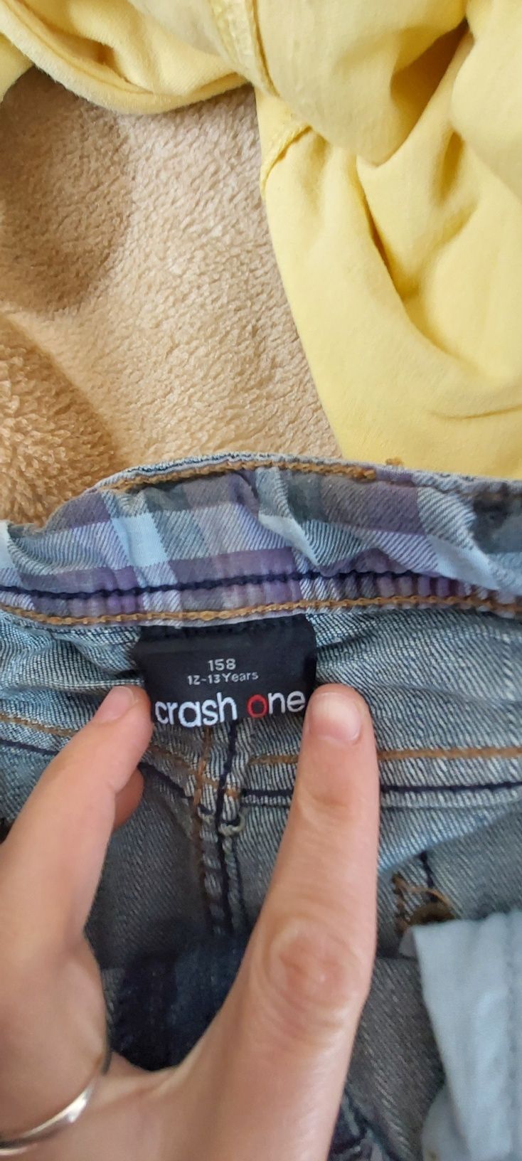 Spódnica mini spódniczka S 158 jeansowa dżinsowa crash one