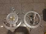 Zegar i lampa drewniane