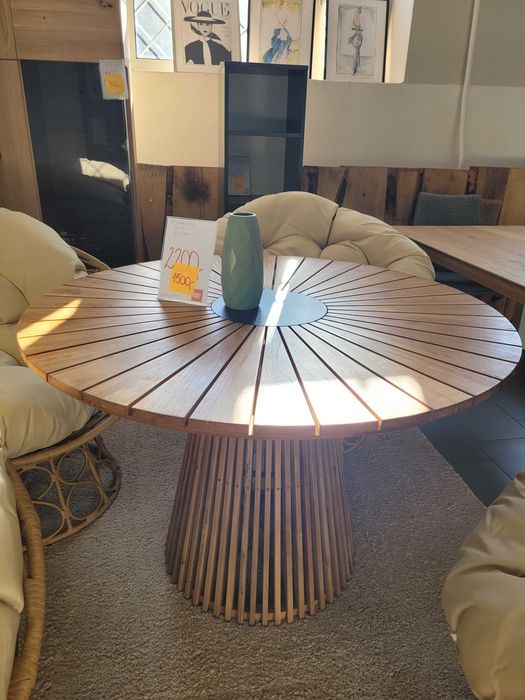 Stół Leeds śr 120cm teak