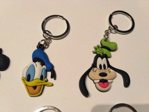 Porta-chaves da Disney Mickey Donald Margarida Pluto em silicone