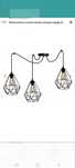 Lampa loft czarna typu pająk 3 ramienna