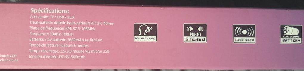 Coluna altifalante bluetooth