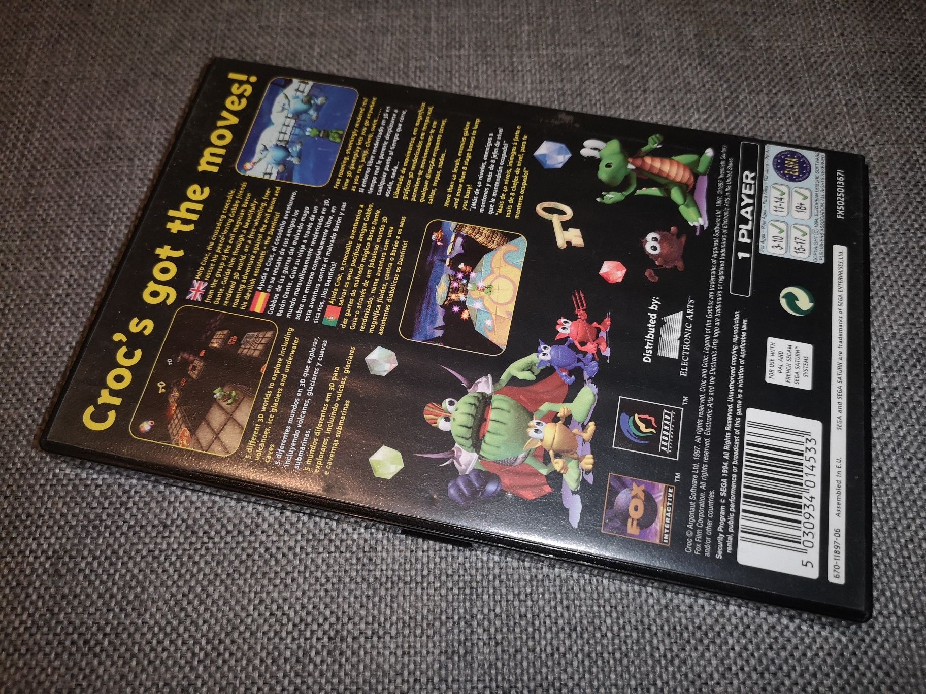 Croc SEGA SATURN gra ANG (płyta BDB) sklep Ursus