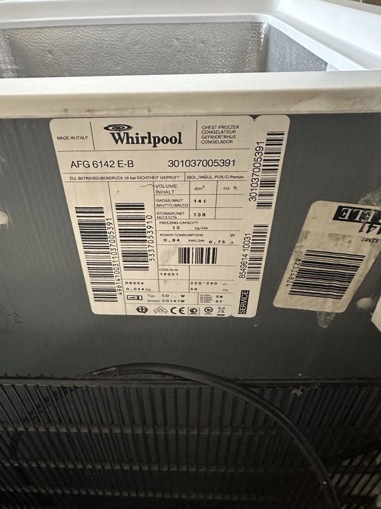 Zamrażarka skrzyniowa Wirpool 138l