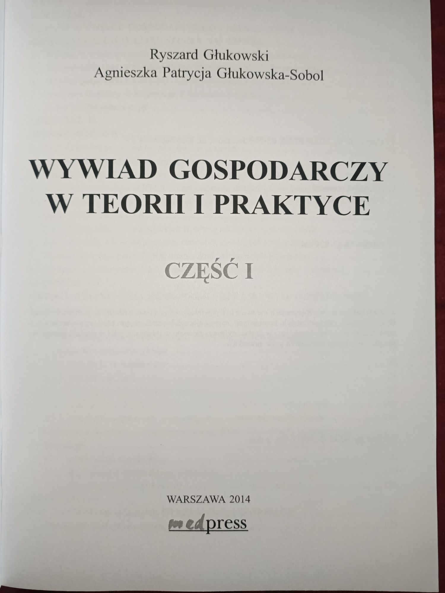 Wywiad gospodarczy w teorii i praktyce Głukowski