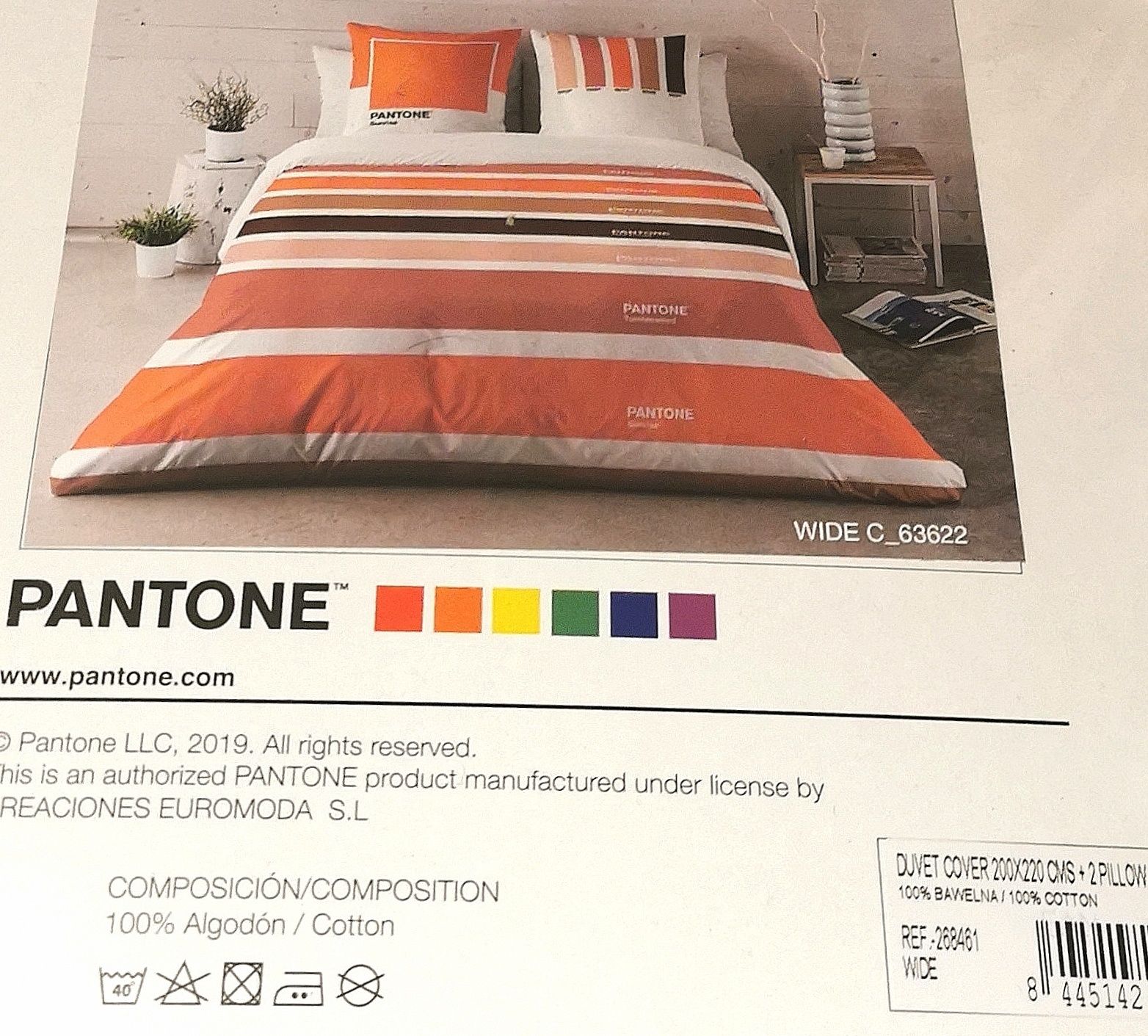 Pościel podwójna 200x220 Pantone 100% bawełna