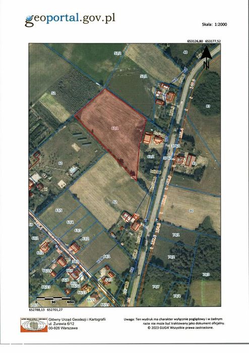 Nawiady - działka o pow. 10 112 m2