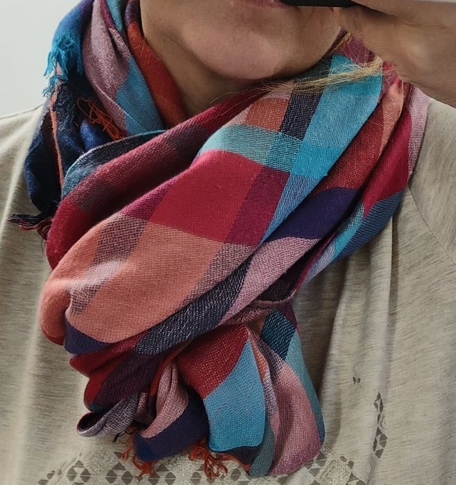 Damski kolorowy szalik