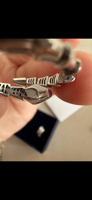 Сережки та каблучка кольцо серьги Bvlgari Булгари  біле золото .