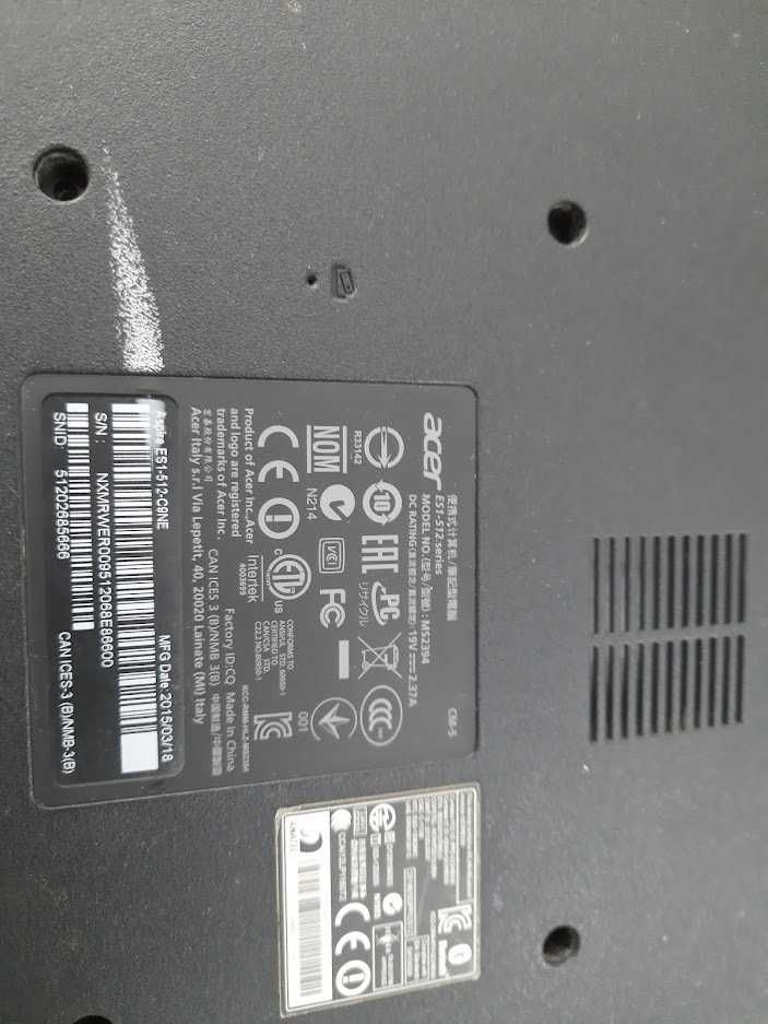 Ноутбук Acer Aspire ES1-512 (MS2394) разборка