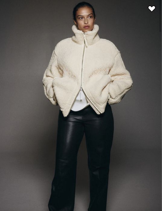 H&M курточка тедді LOOSE TEDDY JACKET