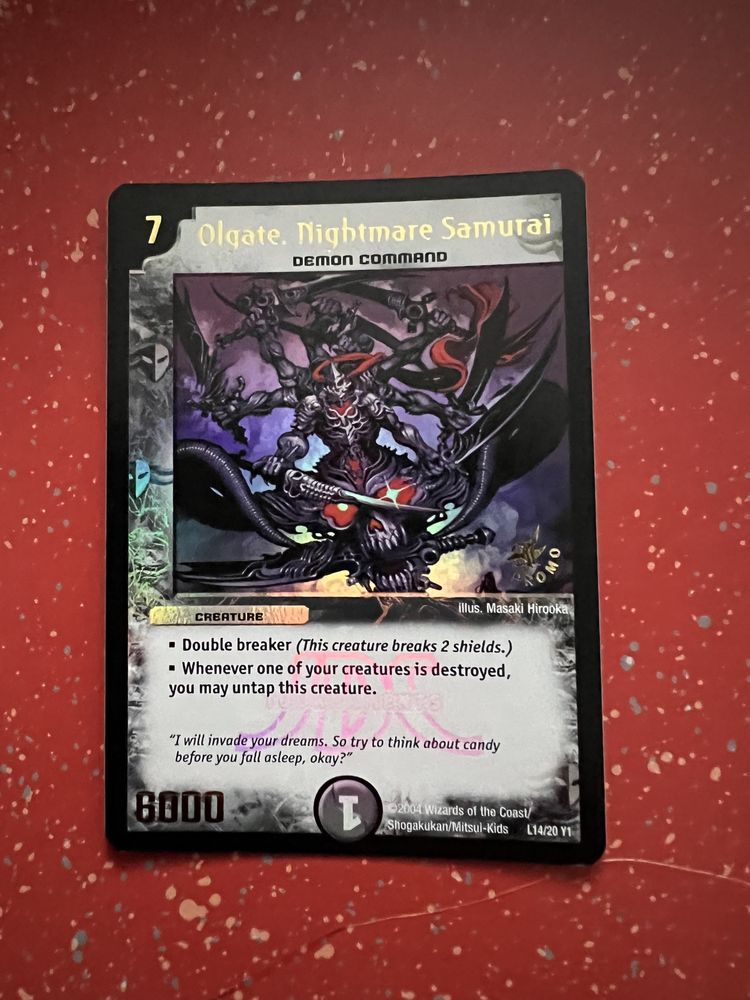 Duel Masters Olgate, Nightmare Samurai Promo Holo