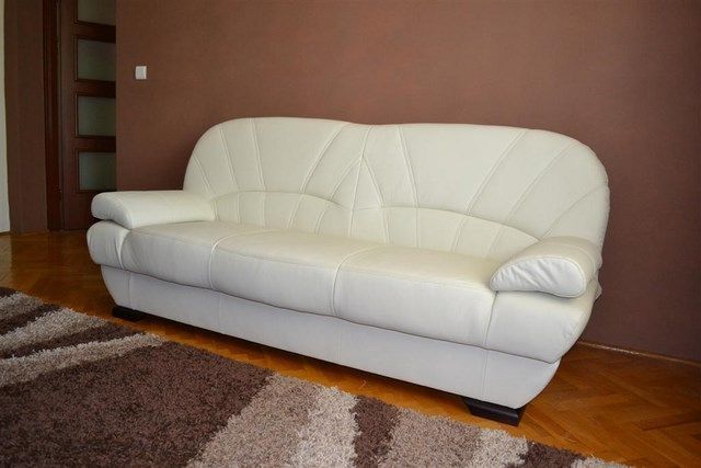 Sofa kanapa tapczan wersalka funkcja spania prawdziwa naturalna skóra