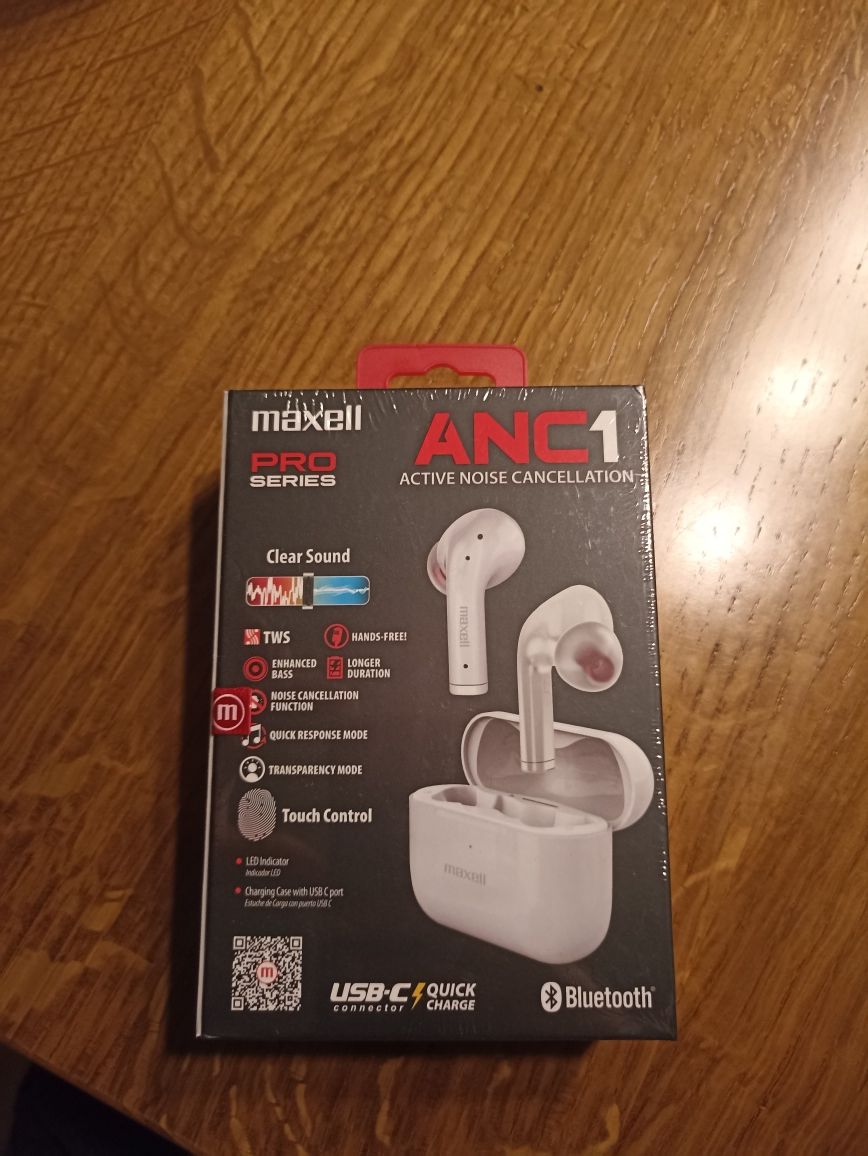 Słuchawki bezprzewodowe Maxell ANC1 Earbuds Bluetooth TWS PRO