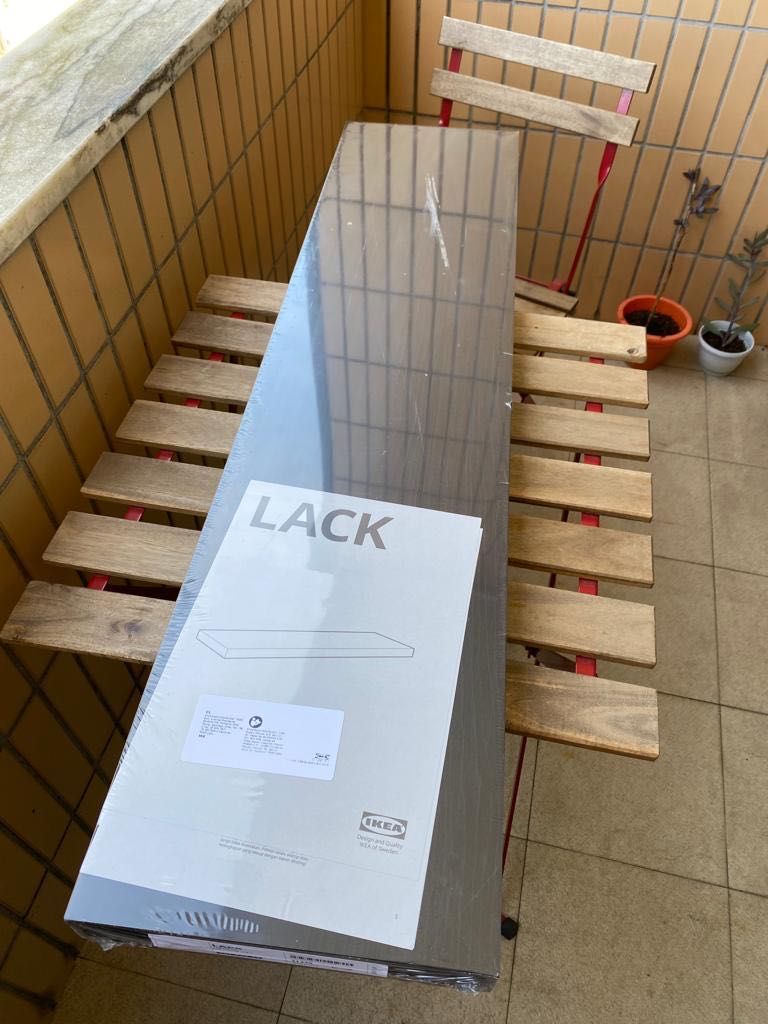 Estante Ikea Lack preto-castanho NOVA