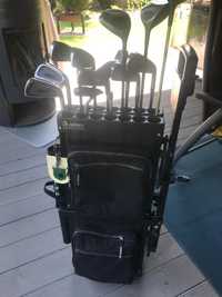 Sprzedam uzywany zestaw kiji do golfa z wózkiem