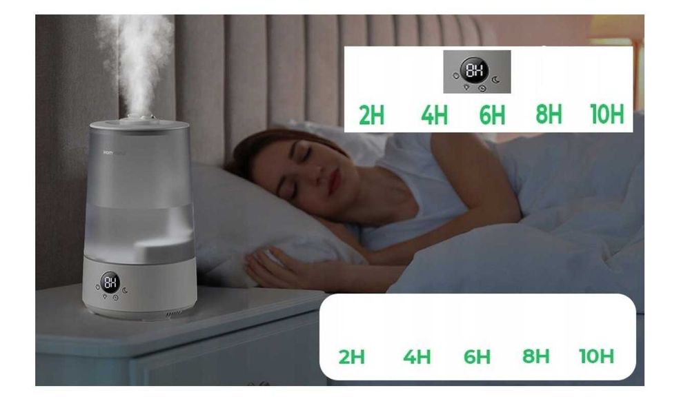 Nawilżacz powietrza 3,0L PODŚWIETLANY TIMER olejoterapia auto off