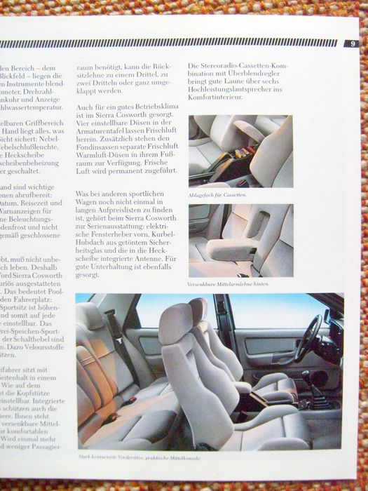 Ford Sierra 4x4 Cosworth 1988 - prospekt 18 stron, BDB * RABATY 10% !