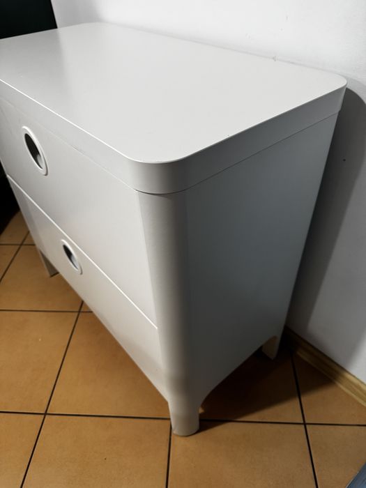 Komoda dziecięca IKEA BUSUNGE 2 szuflady, biały - stan bdb
