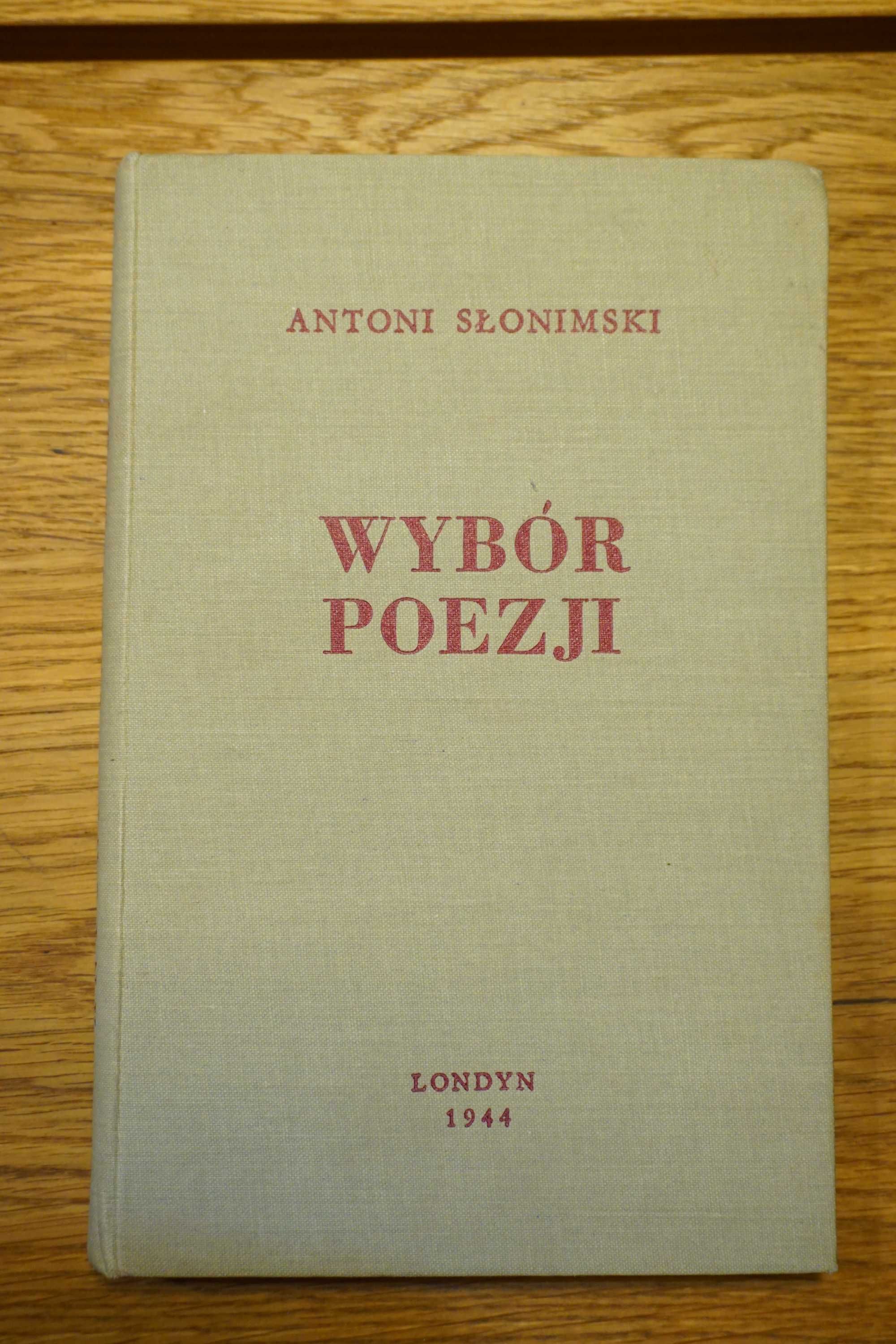 Antoni Słonimski "Wybór poezji"-antyk, kolekcjonerska, papier czerpany