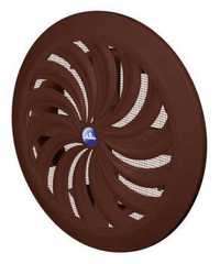 Решітка кругла СФ 100/150 коричнева з жалюзі із міцного пластику
