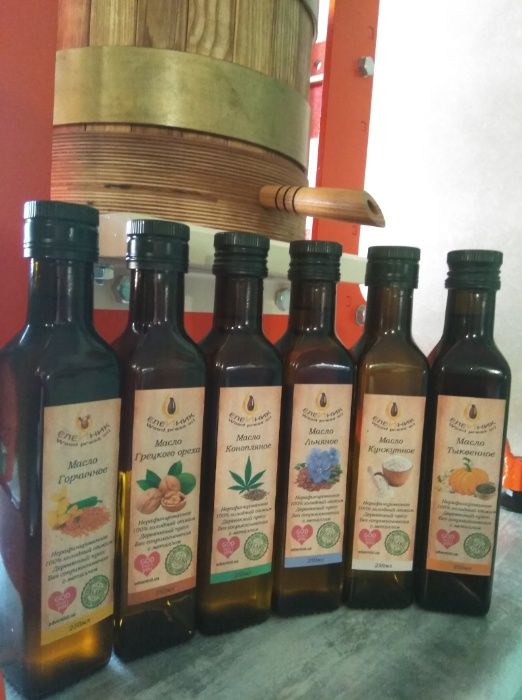 "ЖИВА" ОЛІЯ льняна, конопляна, гарбузова 12 ВИДІВ ОЛІЇ під замовлення