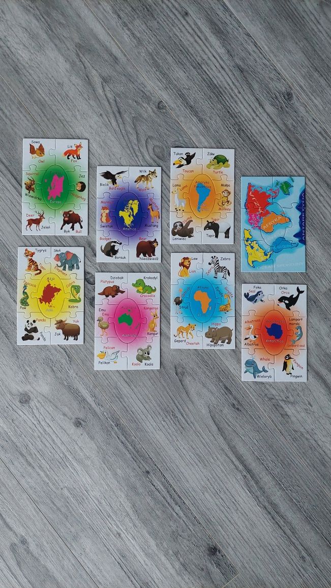 Puzzle Zwierzęta Świata