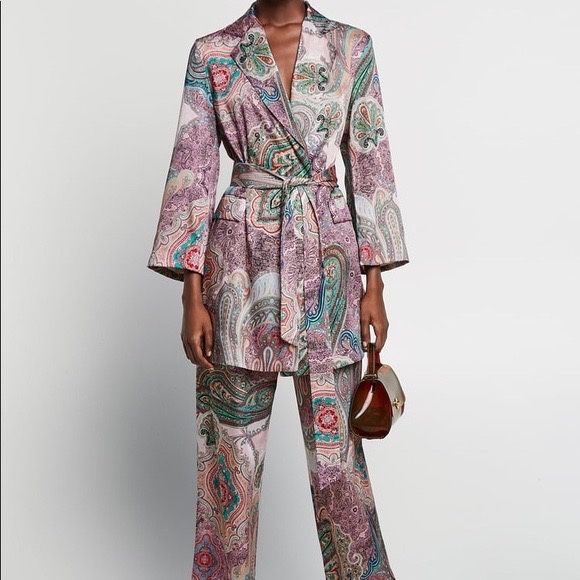 Piękna sukienka/marynarka ZARA basic wzór paisley