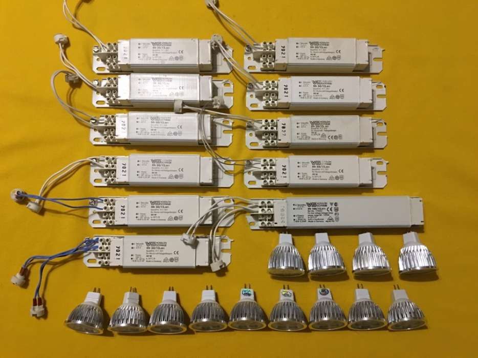 11 Balastros 12v + 13 lampadas LED MR16 5w