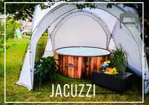 Jacuzzi 6os wynajem wraz z namiotem prywatyzujacym panieński rocznica
