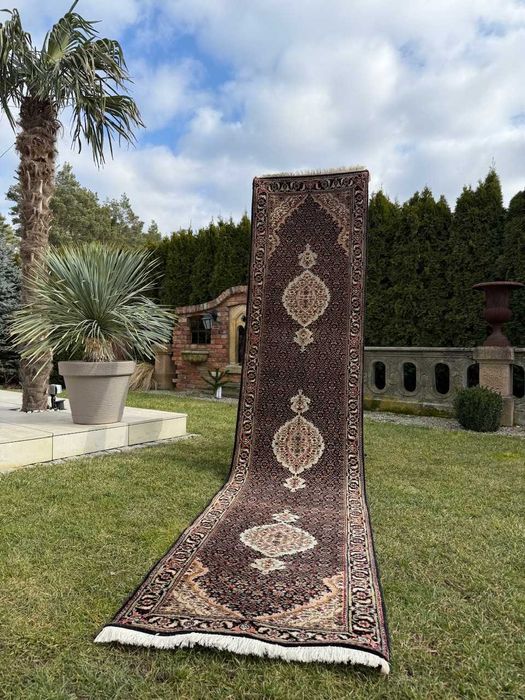 Kaszmirowy r.tkany chodnik dywan perski Tabriz 370x80 galeria 16 tyś