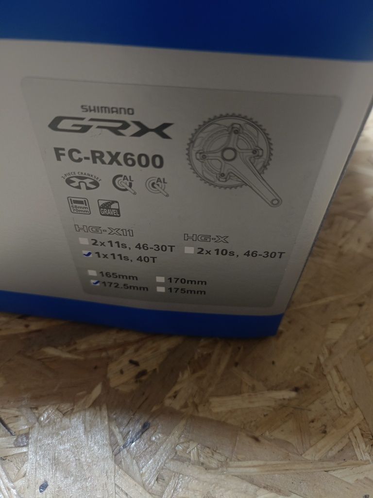 Korba Shimano GRX FC-RX600 40T 1x11 172,5mm