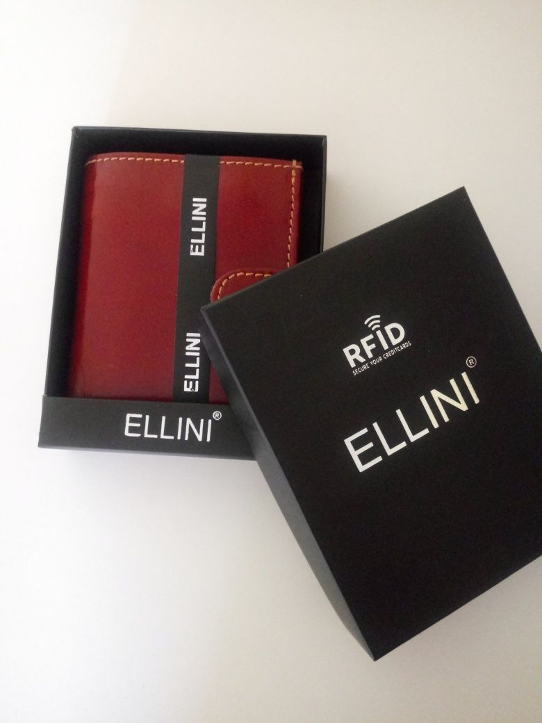 Portfel Ellini skórzany RFID