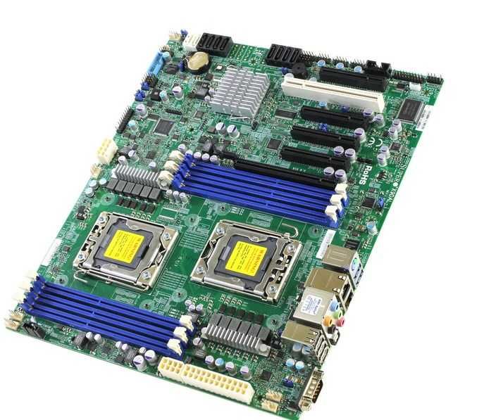 Материнка 2процессорная Supermicro 16я 32п 48гб лучше Huanan 1356 2011