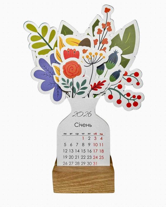 Календар настільний на 2026 рік - "Квітковий календар"