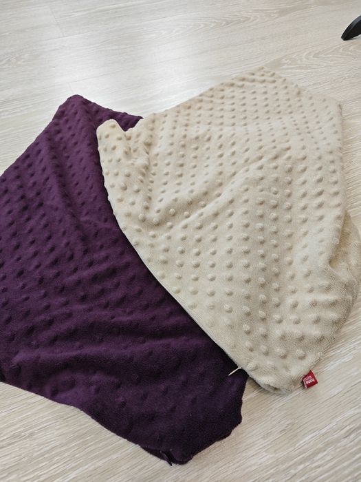 Fioletowa narzuta na łóżko Home & You 200x220 cm - polar Minky