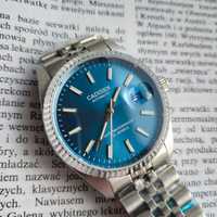 Zegarek Cadisen automat błękitna tarcza srebrny