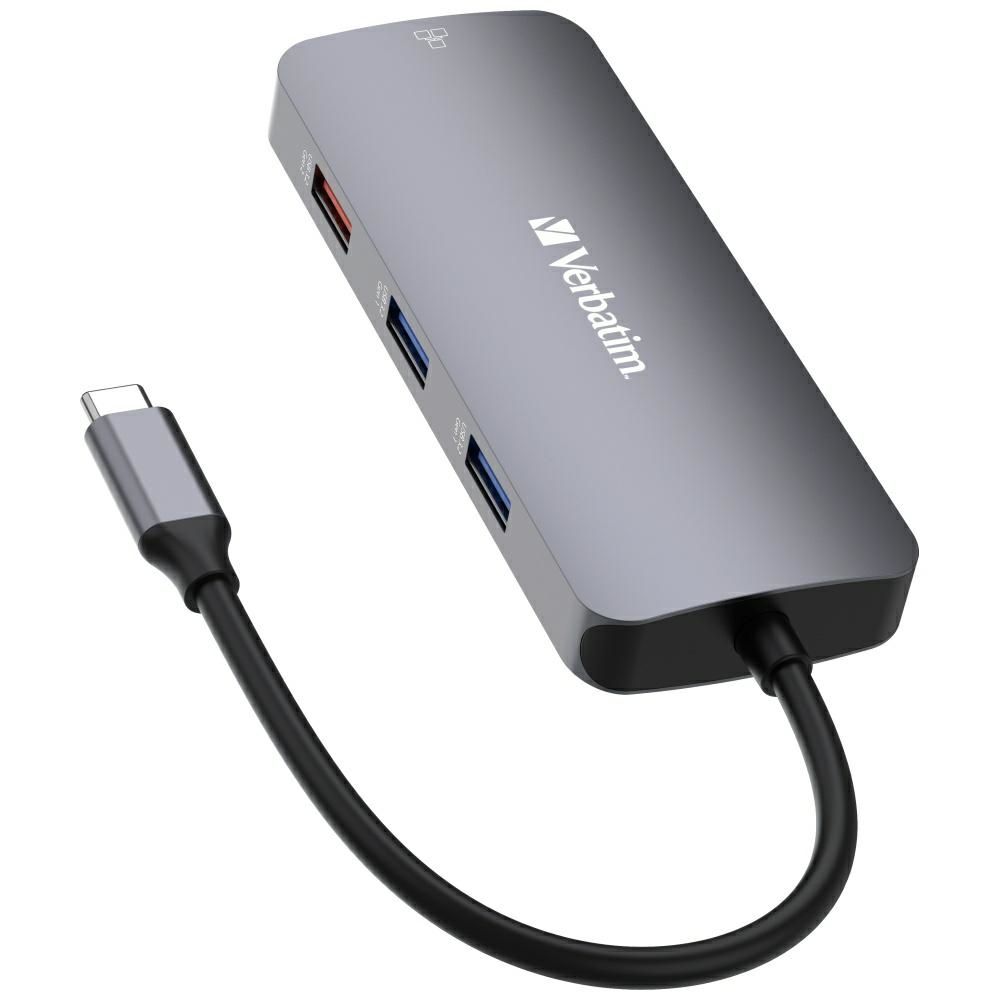 Verbatim Adapter Hub USB-C - HDMI/       3xUSB-A/SD/microSD/2xUSB-C/