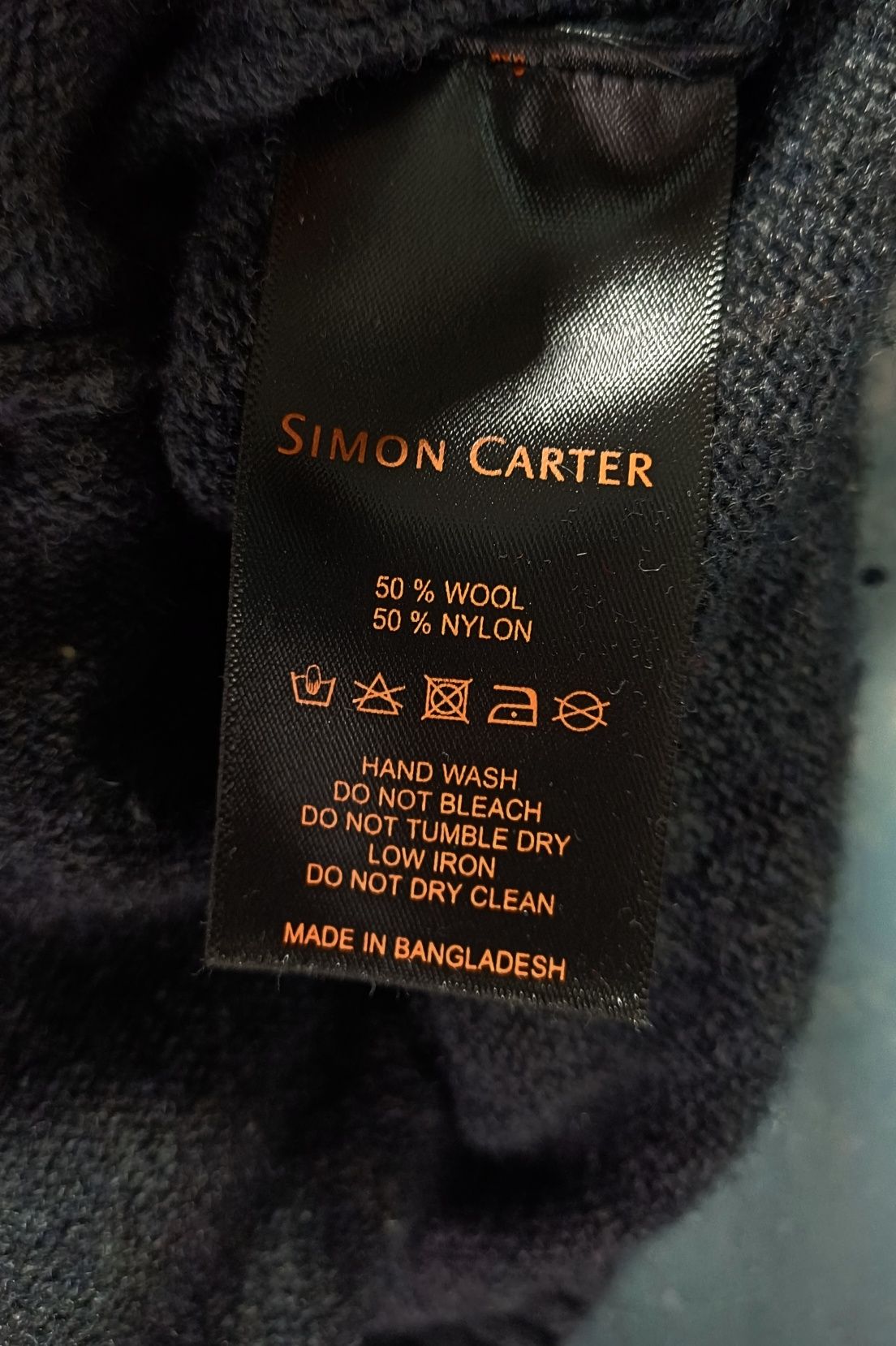 Kardigan męski Simon Carter London rozmiar S wool 50 %