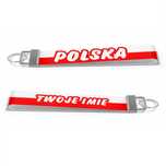 Patriotyczny Brelok Smycz "POLSKA" - z Twoim imieniem ksywką
