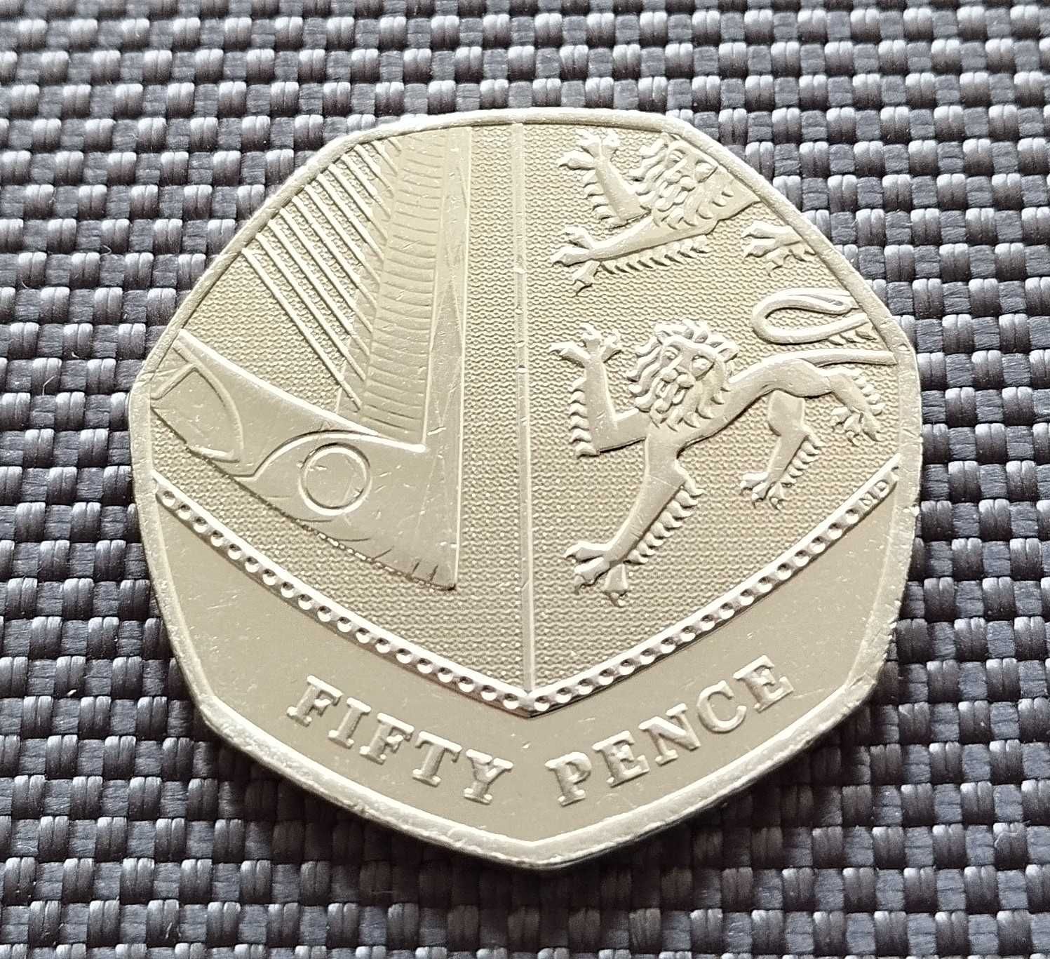 Монета 50 пенсов 2019 г. Великобритания