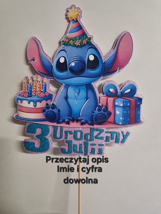 Topper ozdoba dekoracja na tort stitch