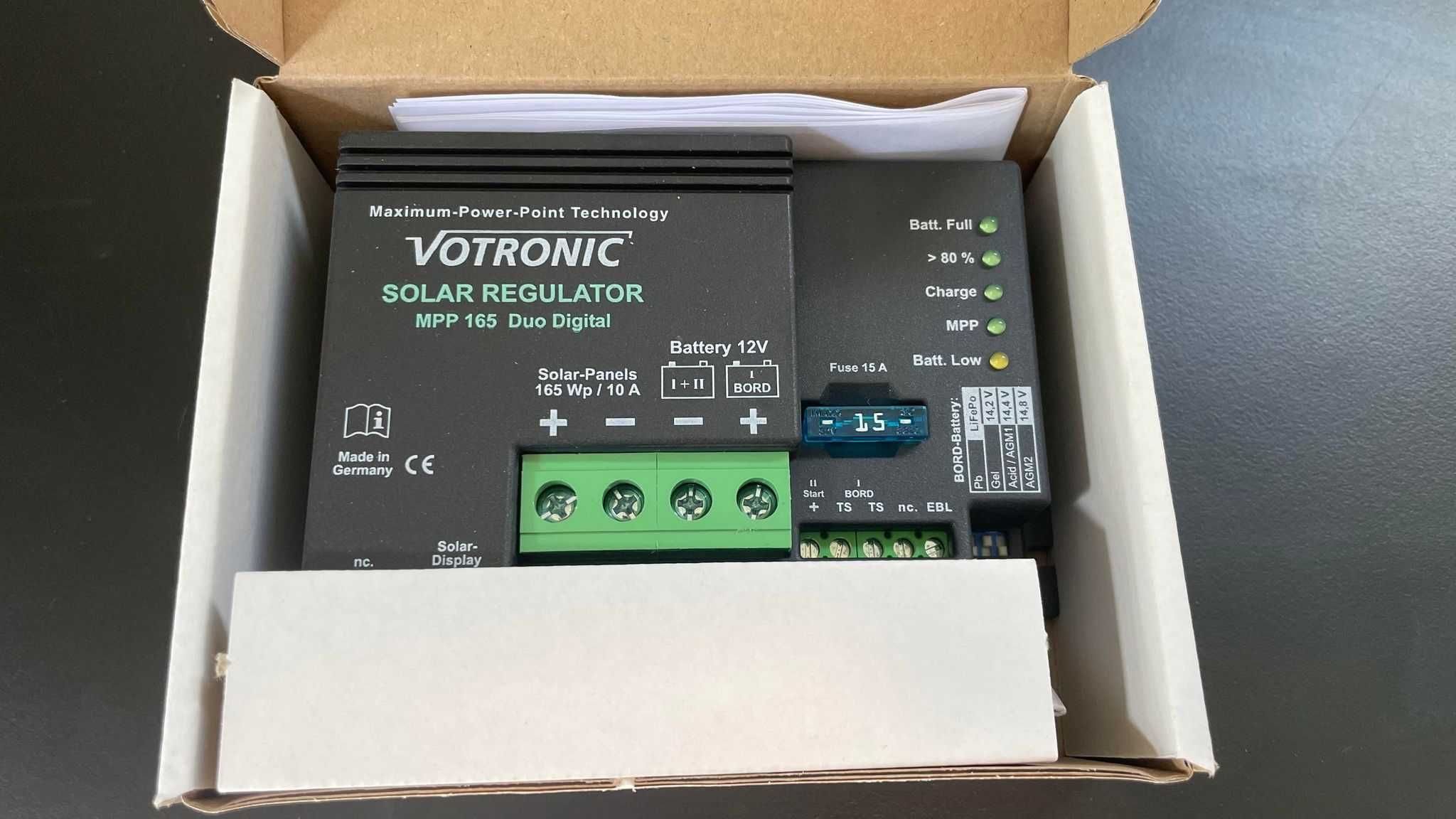 Regulator ładowania Votronic 10A MPP 165 DUO DIGITAL MPPT // Kamper //