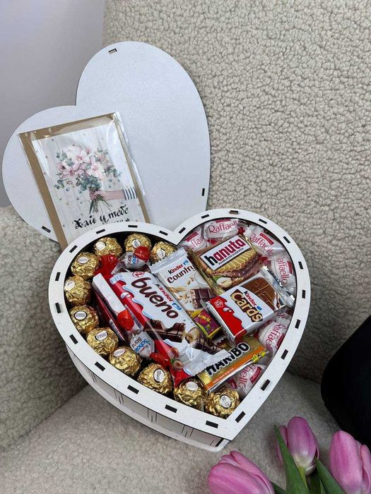 Подарок НА НОВЫЙ ГОД. Под разный бюджет. Девушки. Бокс со сладостями